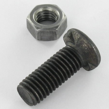 1 x Plow Bolt Countersunk Head M14X30 2 Dewclaws Class 8.8 Steel