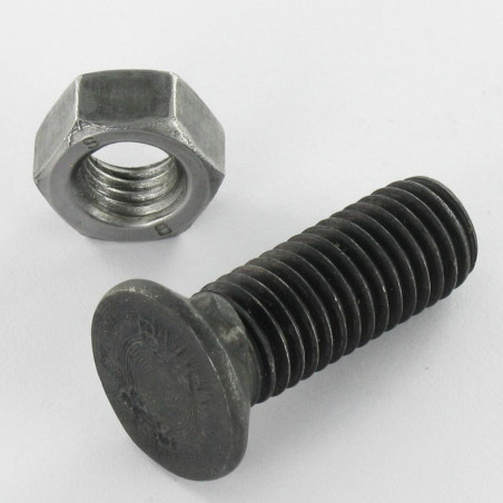 1 x Plow Bolt Countersunk Head M12X35 2 spurs Class 8.8 Steel