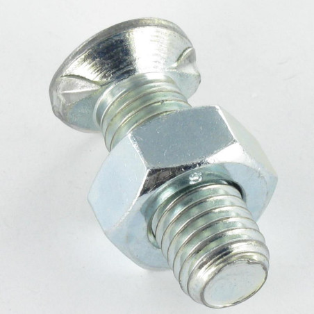 1 x Plow Bolt Countersunk Head M10X30 2 ERGOTS Class 8.8 Zinc Plated