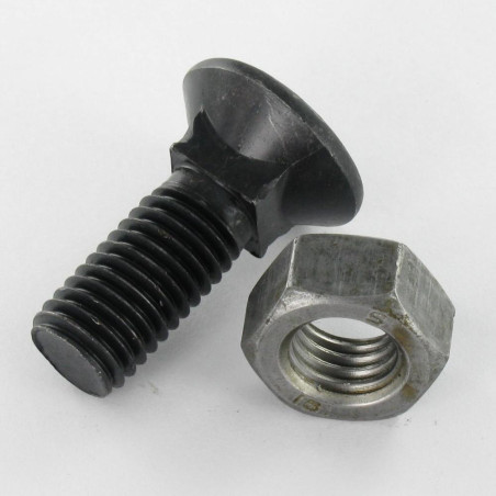 1 x Plow Bolt Countersunk Square Neck Carriage M14X40 Class 8.8 Steel