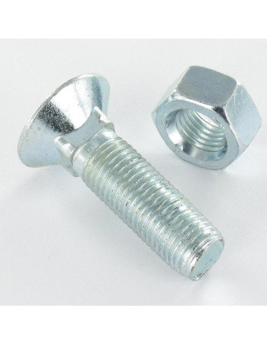 1 x Bolt With Nut CHARRIE Countersunk Square...