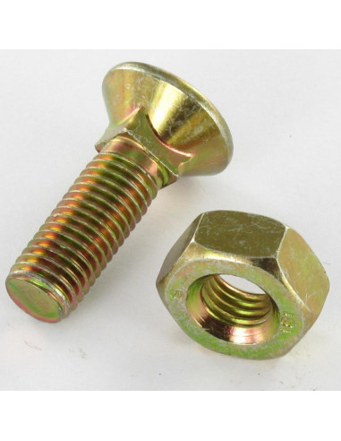 1 x Plow Bolt Countersunk Square Neck Carriage...