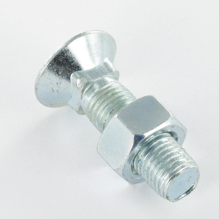 1 x Plow Bolt Countersunk Square Neck Carriage M10X35 Class 8.8 Zinc Plated