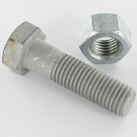 1 x Bolt With Nut Hexagonal Head M10X25 Class 6.8 Steel Gomet 500B
