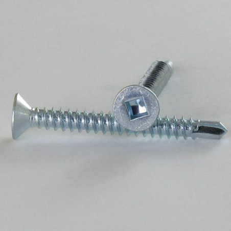 1 x Self Drilling Countersunk Head Square 3.9X19 Square 2 Zinc Plated