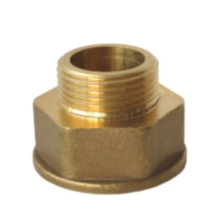 Reduced hexagonal nipple Figure 246 for flat joint Male/Female reinforced Brass