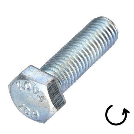 Machine Screw Hexagonal Head Pitch Left Class 10.9 ISO 4017 ISO4017+PAS GAUCHE