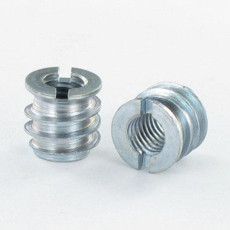 Self tapping insert for wood