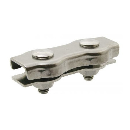 Duplex flat wire rope clip