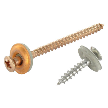 RSD CSK woodscrews bonded sealing washer PAN COUNTERSUNK HEAD POZI STAINLESS STEEL A2 NEOPRENE BONDED SEALING WASHER EPDM