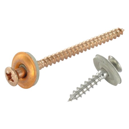 Rsd Csk Woodscrews Bonded Sealing Washer Pan Countersunk Head Pozi Stainless Steel A2 Neoprene Bonded Sealing