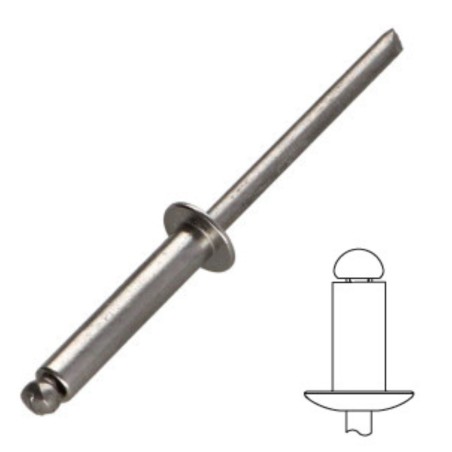 Blind Rivet Standard round head All Stainless Steel A4