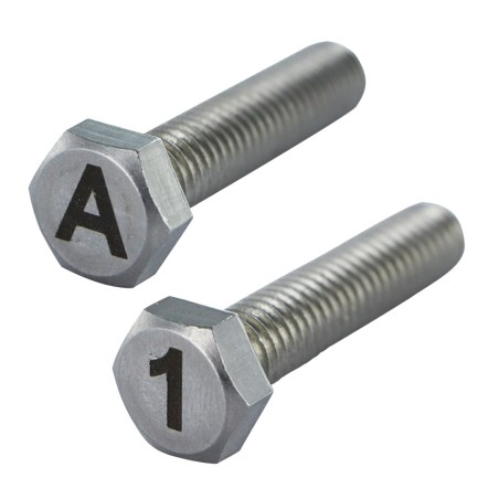 Machine Screw Hexagonal Head Stainless Steel A4 with letter engraving