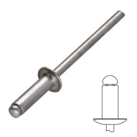 Blind Rivet Flat Head Aluminum body / Aluminum stem DOC 3702